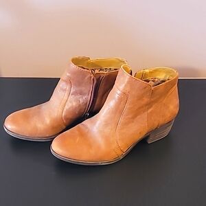 LUCKY BRAND Brown Leather Ankle Boots